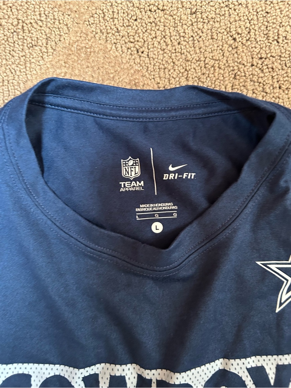 NFL Navy Cowboys 'Just Do It' Short-Sleeve Tee - Picture 3 of 3